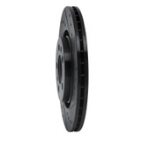 R1 98-15 Volkswagen Beetle Front Right Drilled & Slotted Black Brake Rotor