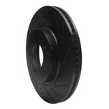 R1 03-05 Lincoln AVIATOR Front Right Drilled & Slotted Black Brake Rotor