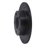 R1 96-05 Audi A4 Quattro Rear Left Drilled & Slotted Black Brake Rotor