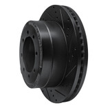 R1 11-22 Ford F-350 Super Duty 2WD Rear Right Drilled & Slotted Black Brake Rotor