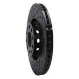 R1 97-06 Audi A6 (USA/Canada) Front Left Drilled & Slotted Black Brake Rotor