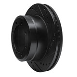 R1 05-12 Ford F-350 Super Duty 2WD Rear Right Drilled & Slotted Black Brake Rotor