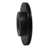 R1 90-91 Audi 90 Quattro Front Right Drilled & Slotted Black Brake Rotor