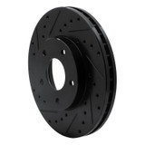 R1 02-07 Nissan X-Trail (Mexico) Front Left Drilled & Slotted Black Brake Rotor