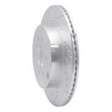 R1 07-15 Mazda CX-9 Rear Left Drilled & Slotted Silver Brake Rotor