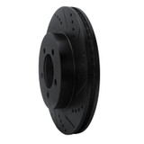 R1 02-05 Ford Explorer Front Right Drilled & Slotted Black Brake Rotor