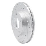 R1 93-03 Ford Probe Front Left Drilled & Slotted Silver Brake Rotor