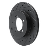 R1 93-99 Dodge STEALTH Rear Left Drilled & Slotted Black Brake Rotor