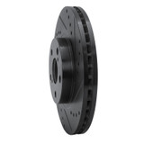 R1 09-15 Toyota Corolla (Mexico) Front Right Drilled & Slotted Black Brake Rotor
