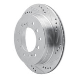 R1 01-09 Lexus GX470 Rear Right Drilled & Slotted Silver Brake Rotor