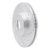 R1 01-05 Toyota RAV4 Front Right Drilled & Slotted Silver Brake Rotor