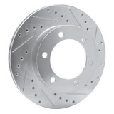 R1 95-04 Toyota 4Runner Front Right Drilled & Slotted Silver Brake Rotor