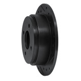 R1 90-92 Infiniti M30 Rear Right Drilled & Slotted Black Brake Rotor