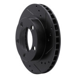 R1 76-93 Ford F-150 4WD Front Right Drilled & Slotted Black Brake Rotor