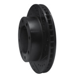R1 76-79 Ford F-250 4WD (Excl Super Duty) Front Right Drilled & Slotted Black Brake Rotor