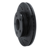 R1 96-98 Mazda MPV Front Right Drilled & Slotted Black Brake Rotor