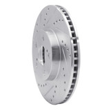 R1 00-10 Pontiac Vibe Front Left Drilled & Slotted Silver Brake Rotor