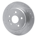 R1 92-03 Lexus ES300 Rear Left Drilled & Slotted Silver Brake Rotor