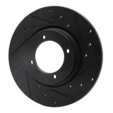 R1 74-84 Ford COURIER (USA/Canada) Front Right Drilled & Slotted Black Brake Rotor
