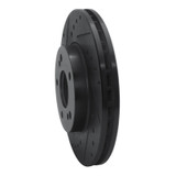 R1 99-01 Infiniti I30 Front Left Drilled & Slotted Black Brake Rotor