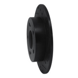 R1 94-98 Nissan 240SX Rear Right Drilled & Slotted Black Brake Rotor