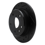 R1 89-91 Mazda RX-7 Rear Left Drilled & Slotted Black Brake Rotor