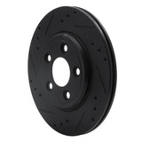 R1 00-06 Ford Thunderbird Rear Left Drilled & Slotted Black Brake Rotor