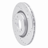 R1 98-15 Volkswagen Golf City (Canada) Front Right Drilled & Slotted Silver Brake Rotor