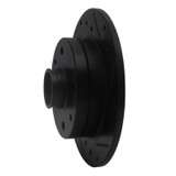 R1 81-85 Mazda RX-7 Rear Right Drilled & Slotted Black Brake Rotor