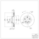 DFC 11-18 Porsche Cayenne Left Front Brake Rotor
