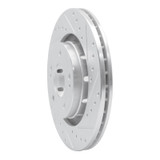 R1 05-22 Mitsubishi Outlander PHEV Front Right Drilled & Slotted Silver Brake Rotor