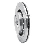 R1 05-22 Mitsubishi Outlander Front Left Drilled & Slotted Silver Brake Rotor