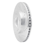 R1 00-24 Chrysler SEBRING Front Right Drilled & Slotted Silver Brake Rotor