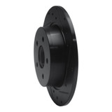 R1 06-12 Mercedes-Benz R320 Rear Right Drilled & Slotted Black Brake Rotor