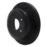 R1 05-06 Pontiac GTO Rear Left Drilled & Slotted Black Brake Rotor