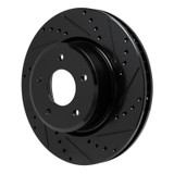 R1 05-06 Pontiac GTO Front Right Drilled & Slotted Black Brake Rotor