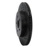 R1 19-25 Toyota Corolla (Mexico) Front Right Drilled & Slotted Black Brake Rotor