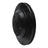 R1 98-02 Chevrolet Camaro Rear Left Drilled & Slotted Black Brake Rotor