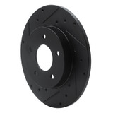R1 92-05 Buick LeSabre Rear Left Drilled & Slotted Black Brake Rotor