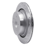 R1 07-15 Infiniti G37 Rear Right Drilled & Slotted Silver Brake Rotor