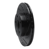 R1 90-05 Buick Skylark Front Right Drilled & Slotted Black Brake Rotor