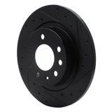 R1 85-92 Chevrolet Camaro Rear Right Drilled & Slotted Black Brake Rotor
