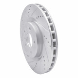 R1 03-08 Infiniti G35 Front Left Drilled & Slotted Silver Brake Rotor