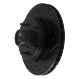 R1 91-96 Buick Roadmaster Front Right Drilled & Slotted Black Brake Rotor