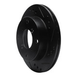 R1 89-01 Chevrolet Metro Front Right Drilled & Slotted Black Brake Rotor