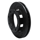 R1 71-91 Chevrolet C30 Pickup Front Left Drilled & Slotted Black Brake Rotor