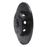 R1 97-98 Mercedes-Benz C230 Front Left Drilled & Slotted Black Brake Rotor