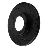 R1 89-08 Toyota Hilux (Mexico) Front Right Drilled & Slotted Black Brake Rotor