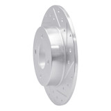 R1 04-06 Nissan Sentra Rear Right Drilled & Slotted Silver Brake Rotor