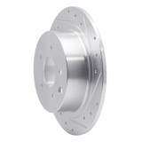 R1 02-25 Nissan Maxima Rear Right Drilled & Slotted Silver Brake Rotor